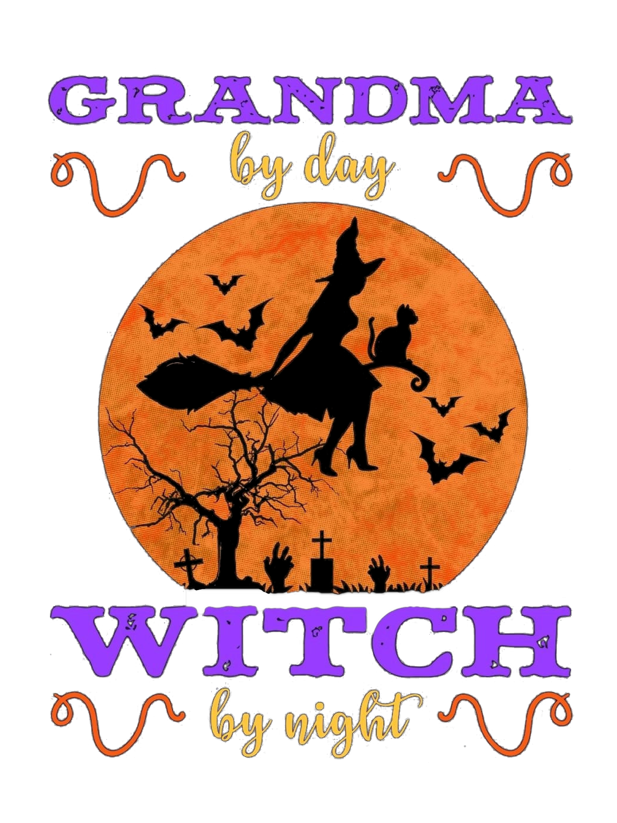 Grandma By Day Witch By Night witch Halloween Sweatshirt