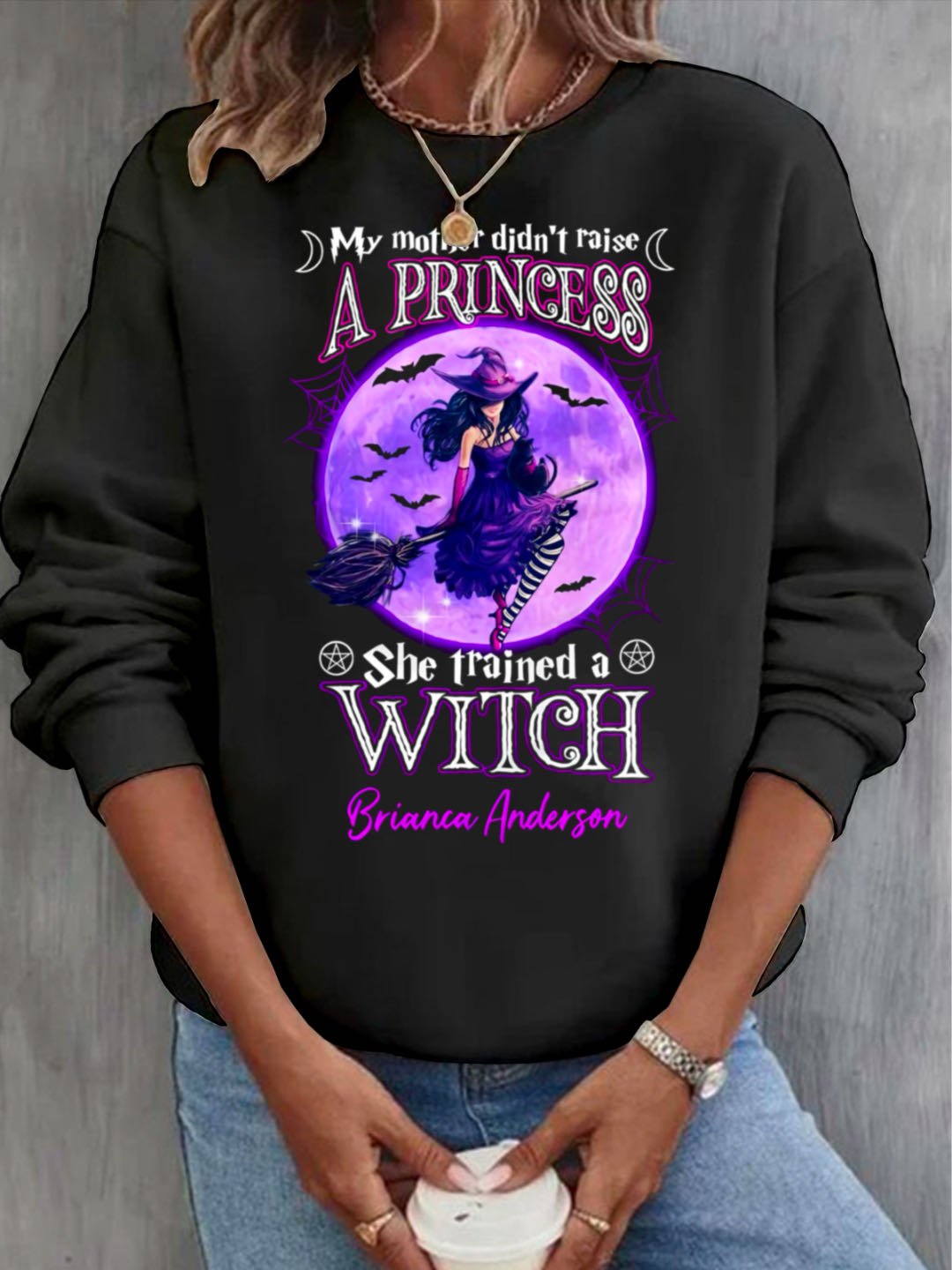 Personalized Halloween Witch Mother Raise witch Halloween  Sweatshirt