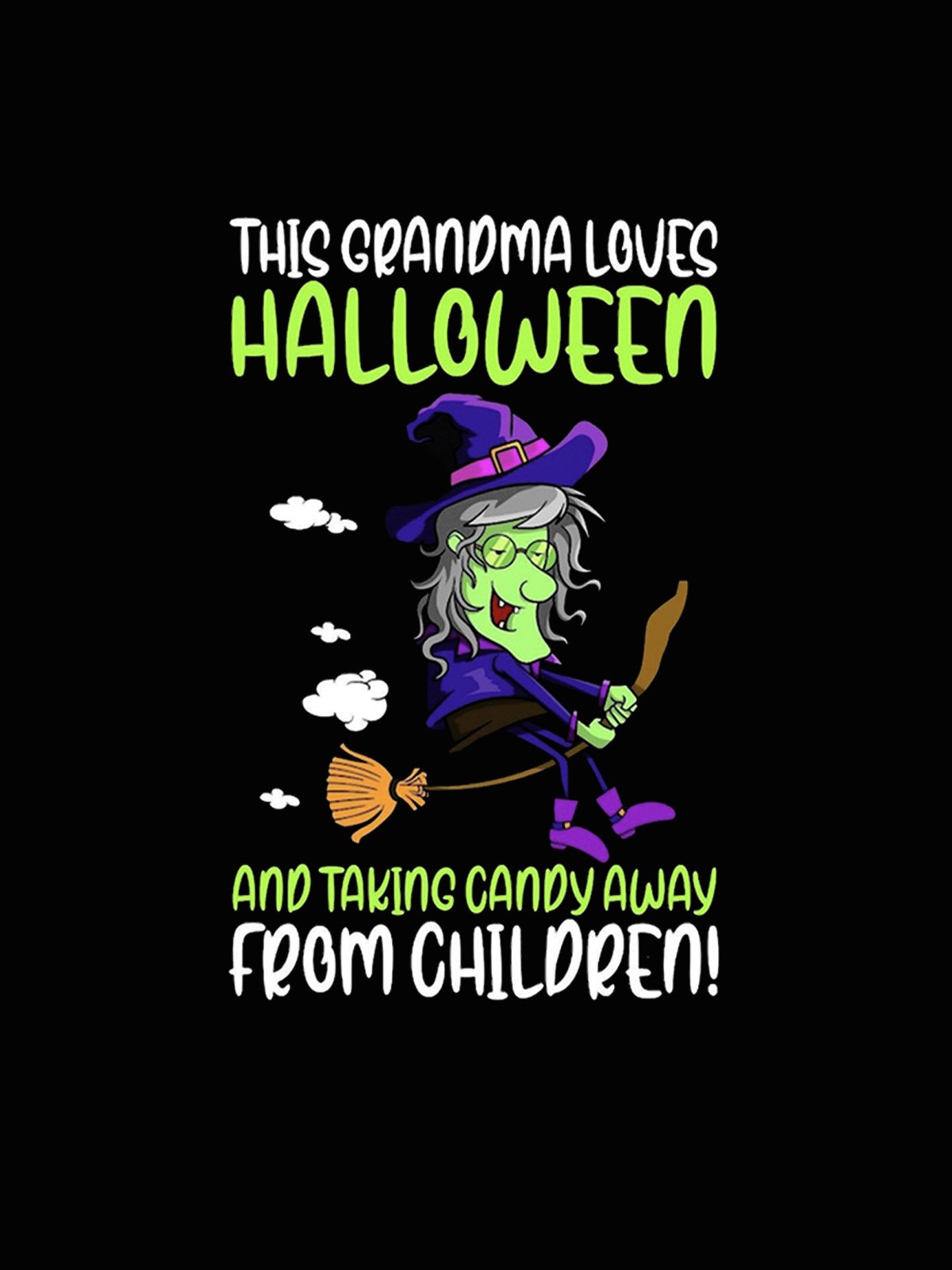 This Grandma Loves Halloween  witch Halloween T-Shirt