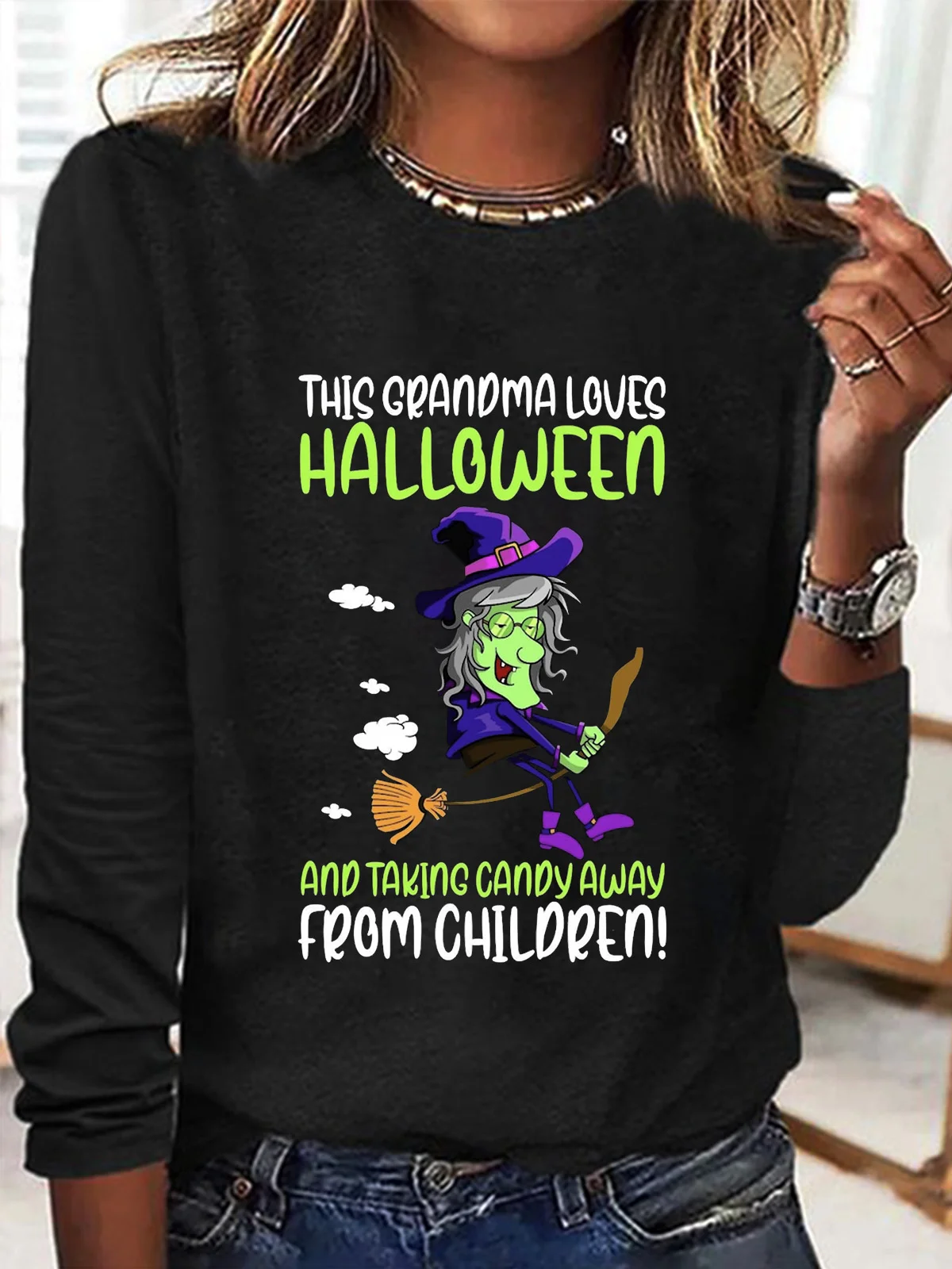 This Grandma Loves Halloween  witch Halloween T-Shirt