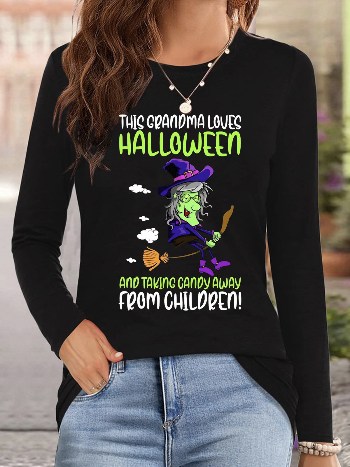 This Grandma Loves Halloween  witch Halloween T-Shirt