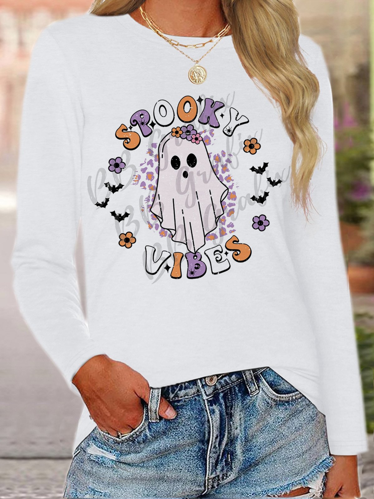 Digital Png File Spooky Vibes Retro Halloween witch Halloween T-Shirt