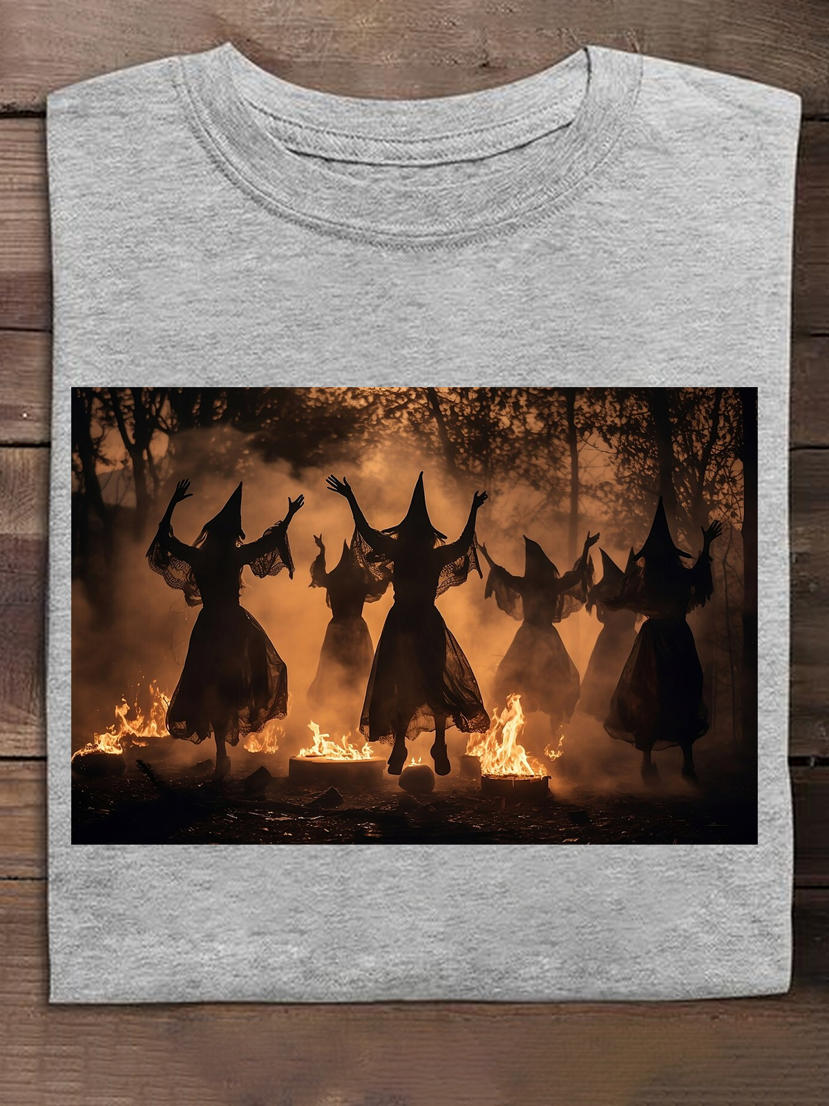 Woodland Witches Gothic Photo Dancing Witches of the Forest  witch Halloween T-Shirt