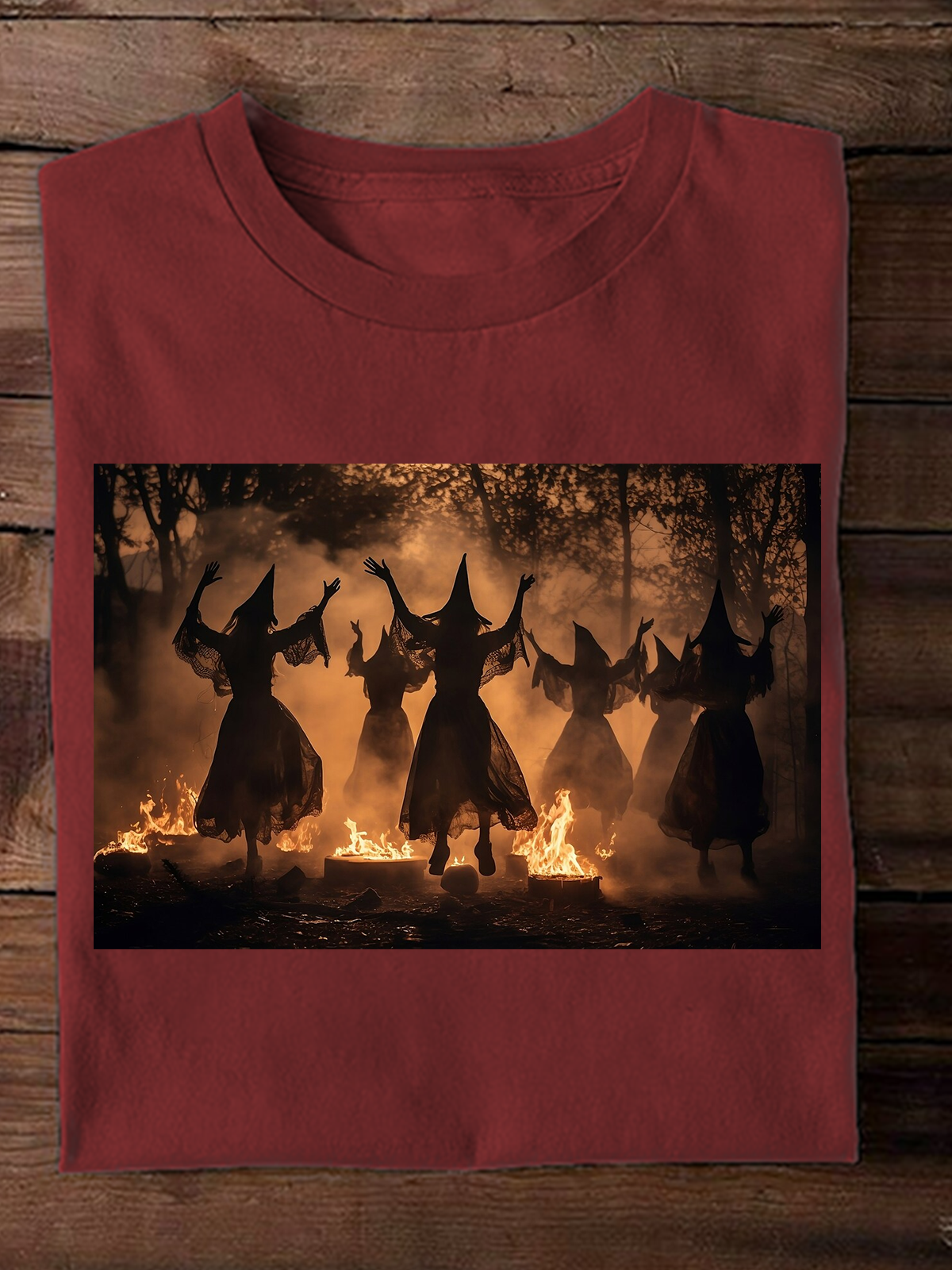 Woodland Witches Gothic Photo Dancing Witches of the Forest  witch Halloween T-Shirt