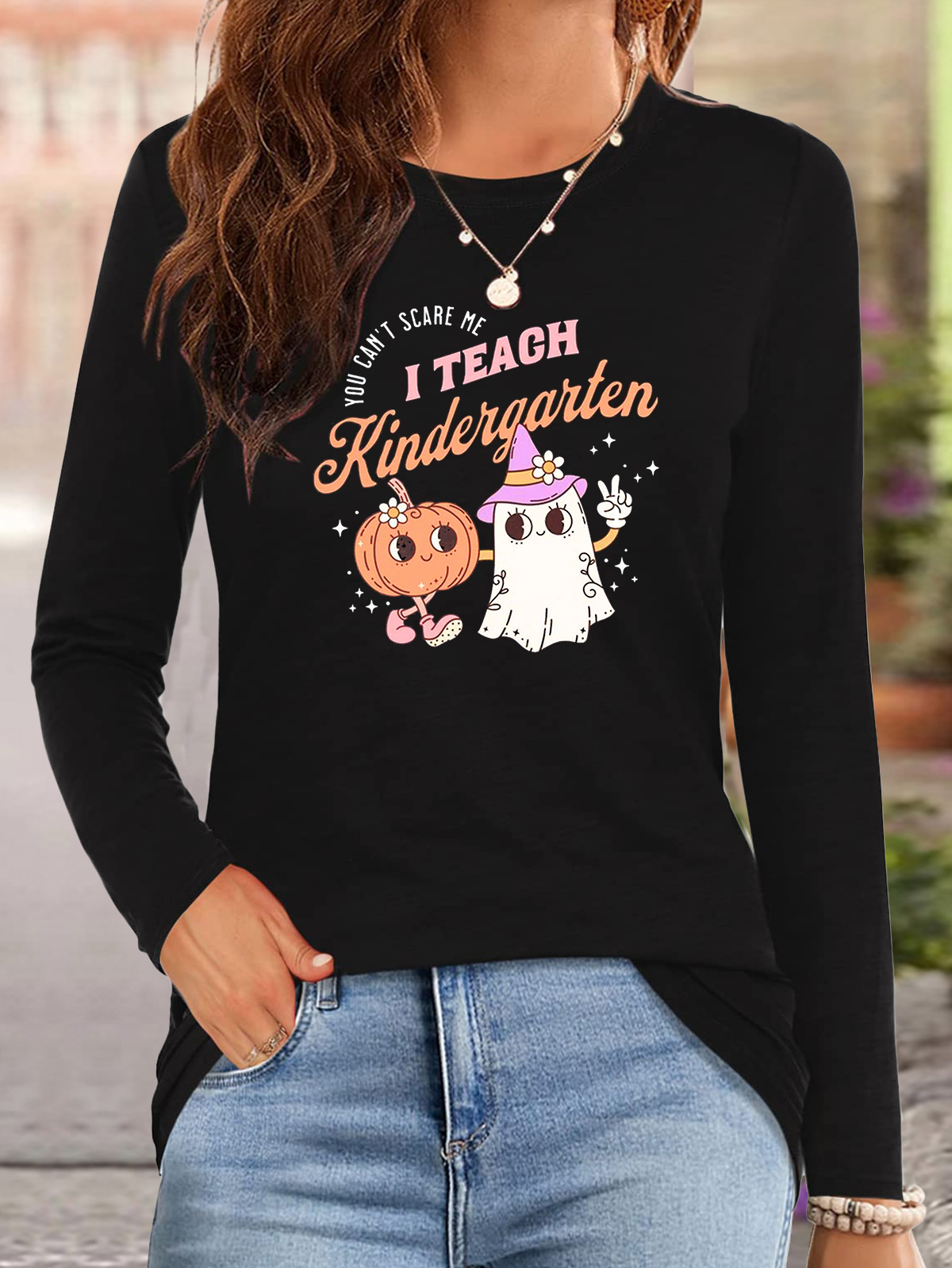 Halloween Kindergarten Teacher witch Halloween T-Shirt