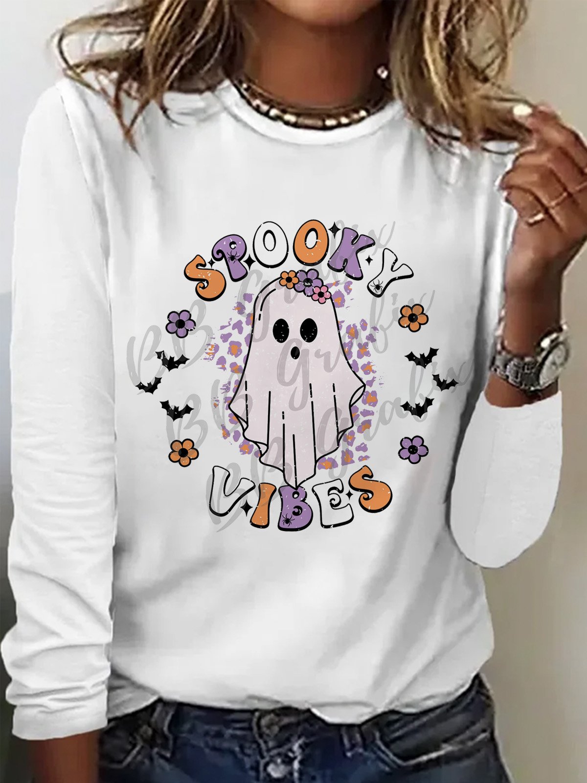 Digital Png File Spooky Vibes Retro Halloween witch Halloween T-Shirt