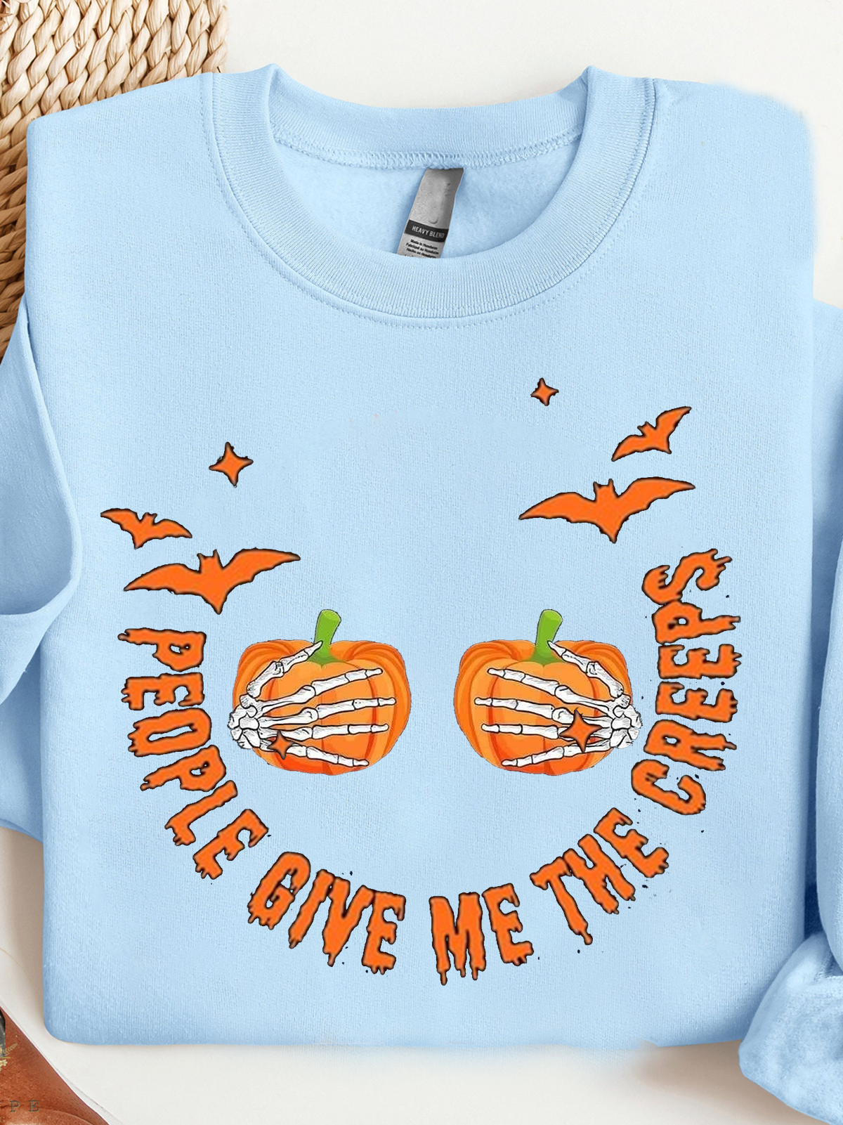 People Give Me The Creeps witch Halloween Sweatshirt