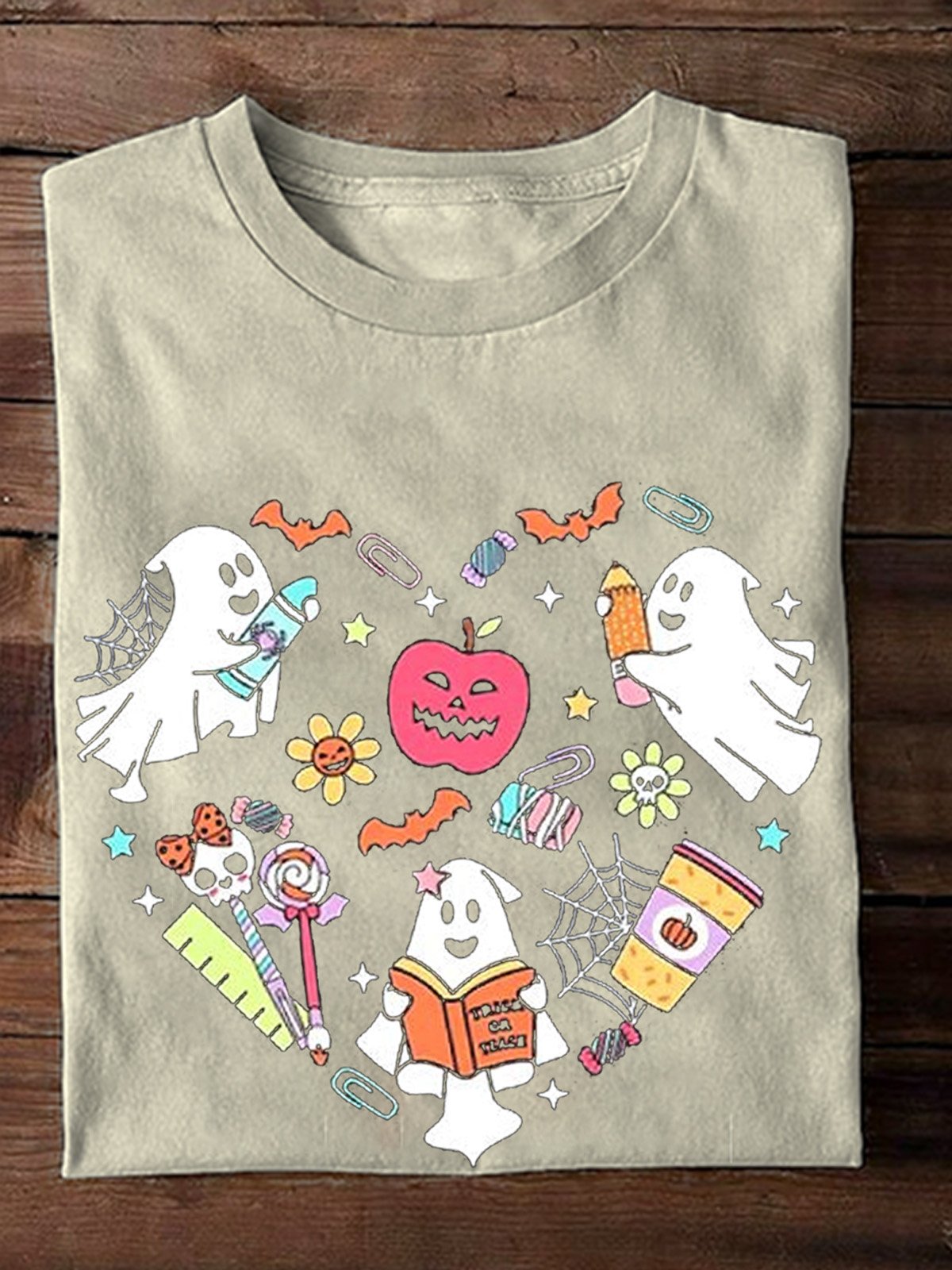 Casual Cotton witch Halloween T-Shirt