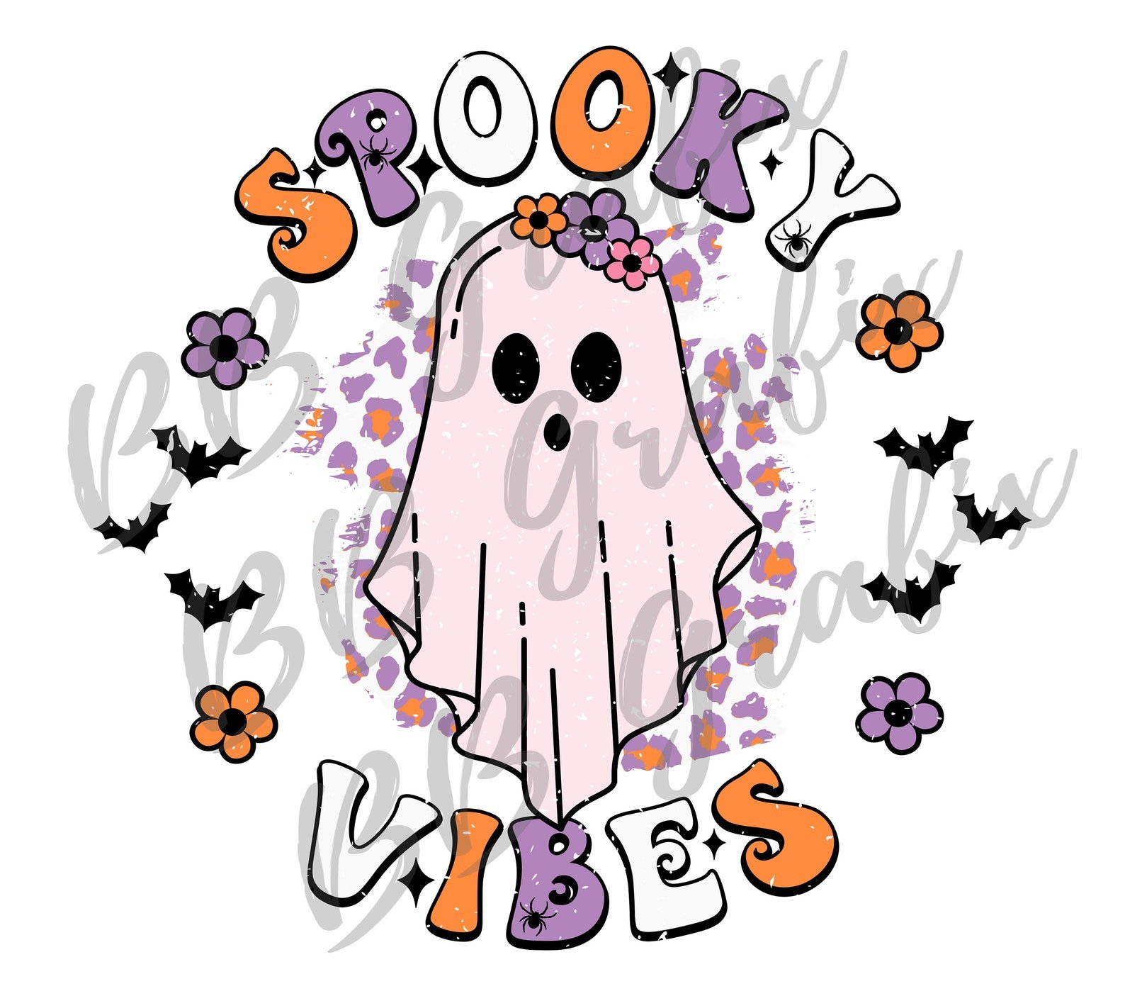 Digital Png File Spooky Vibes Retro Halloween witch Halloween T-Shirt