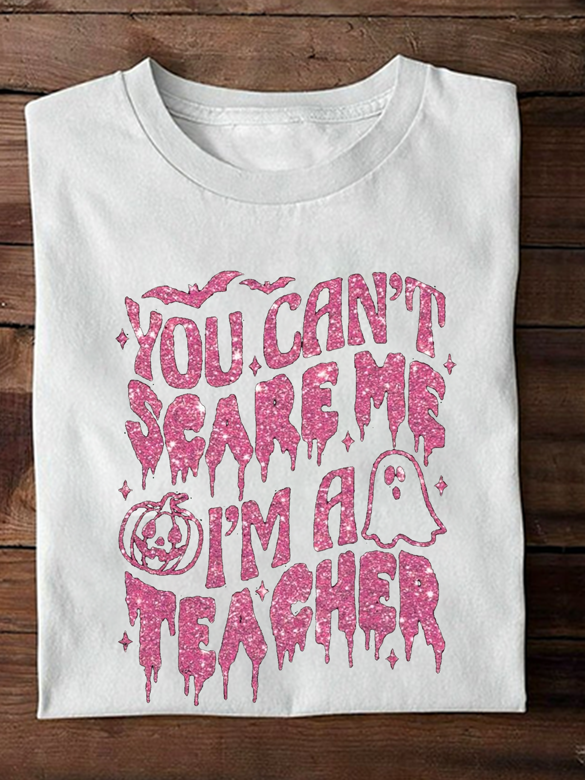 You Can't Scare Me I'm A Teacher witch Halloween T-Shirt