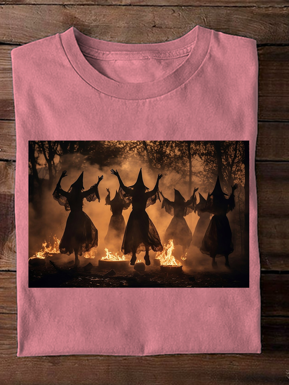 Woodland Witches Gothic Photo Dancing Witches of the Forest  witch Halloween T-Shirt