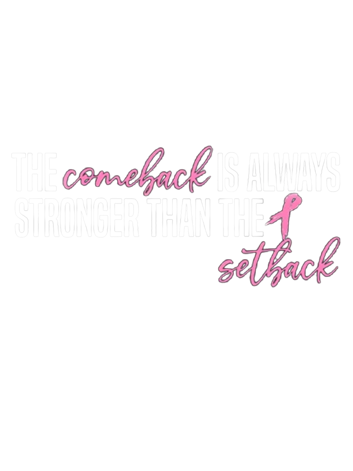 The Comeback Is Always Stronger Than The Setback Breast Cancer Sweatshirt