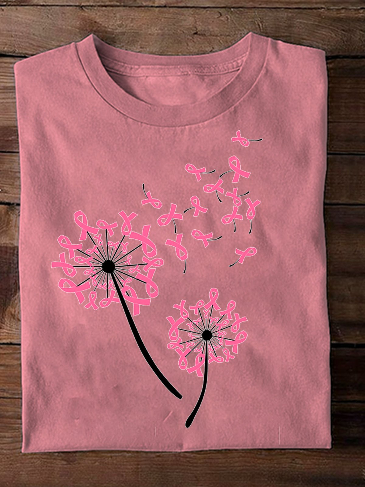 World Breast cancer Awareness Dandelion Awesome Breast Cancer T-Shirt