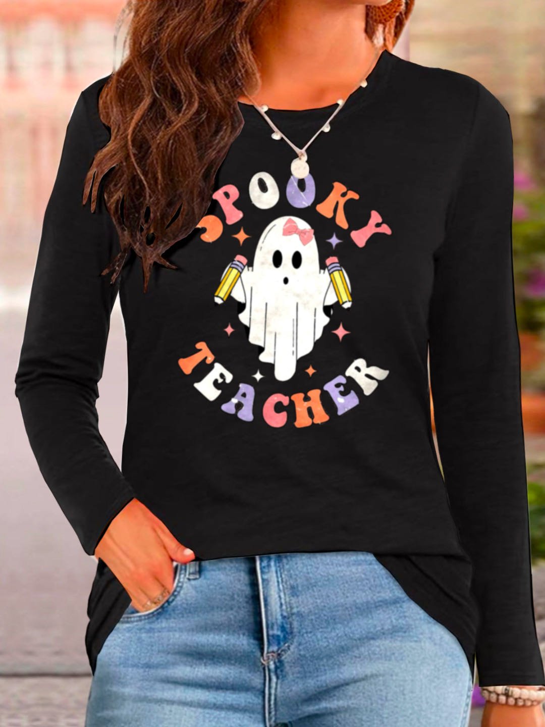 witch Spooky Teacher  Halloween T-Shirt