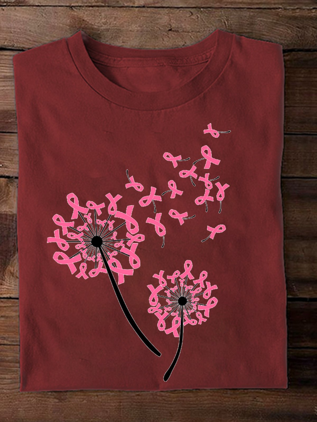 World Breast cancer Awareness Dandelion Awesome Breast Cancer T-Shirt