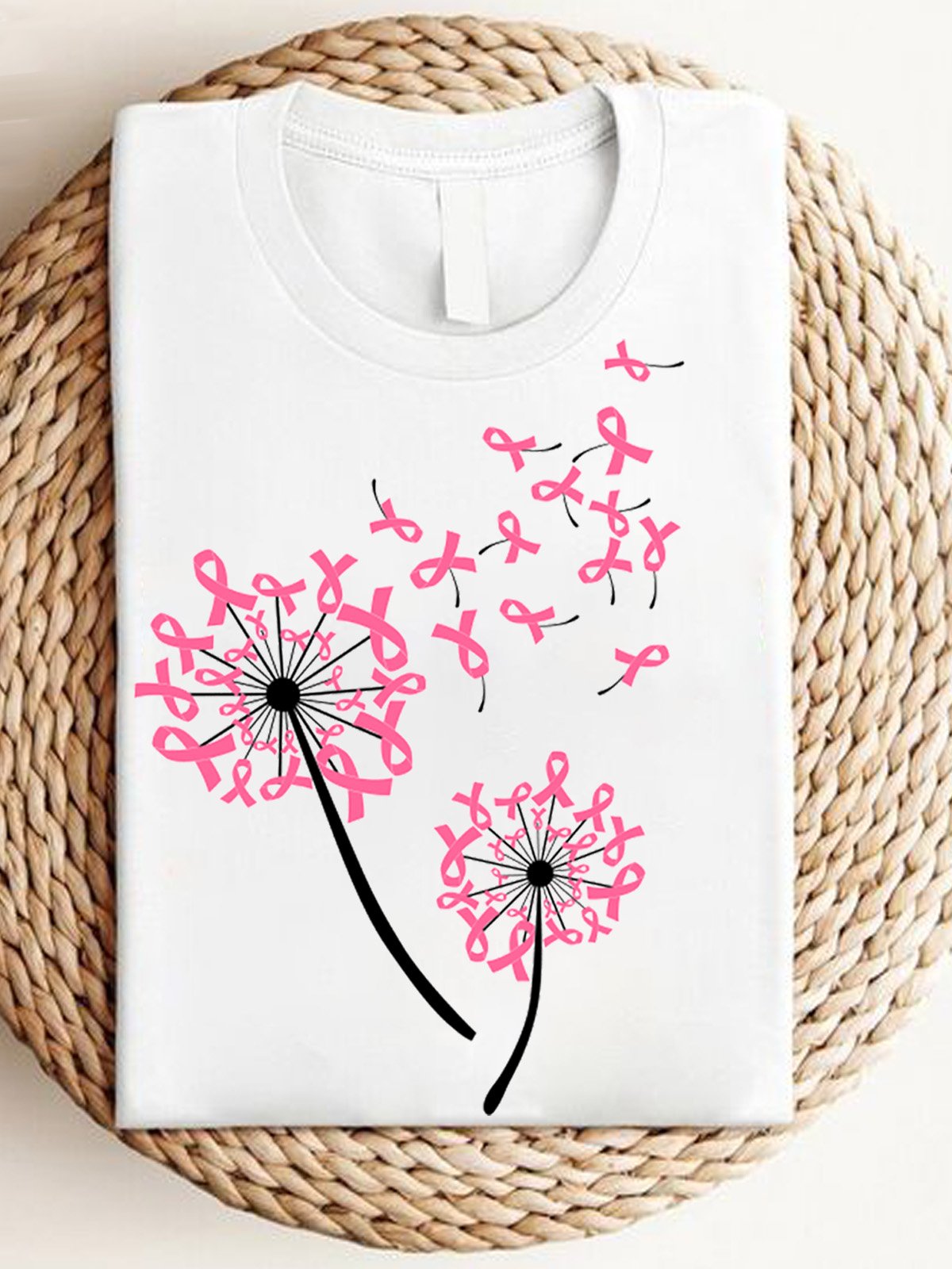 World Breast cancer Awareness Dandelion Awesome Breast Cancer T-Shirt