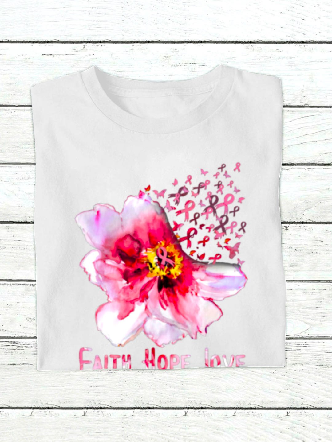 Faith Hope Love Breast Cancer awareness Breast Cancer Sweatshirt