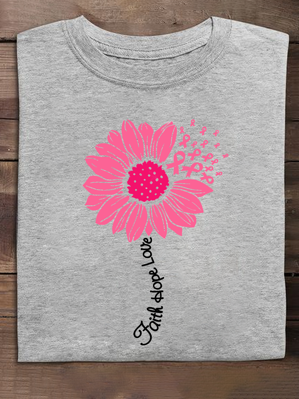 Faith Hope Love Breast Cancer T-Shirt