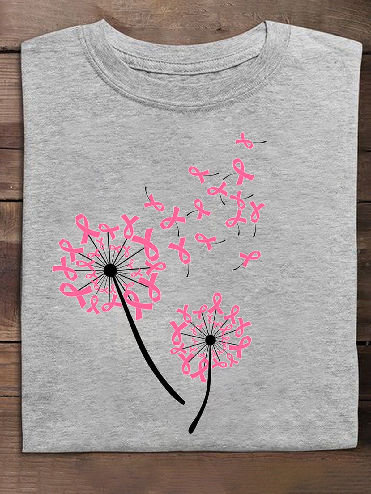 World Breast cancer Awareness Dandelion Awesome Breast Cancer T-Shirt