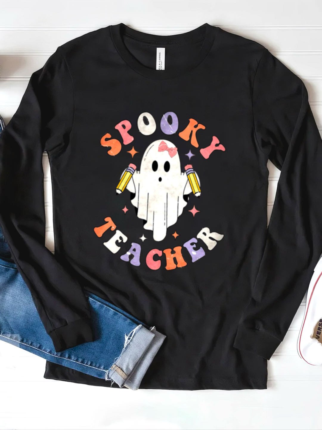 witch Spooky Teacher  Halloween T-Shirt