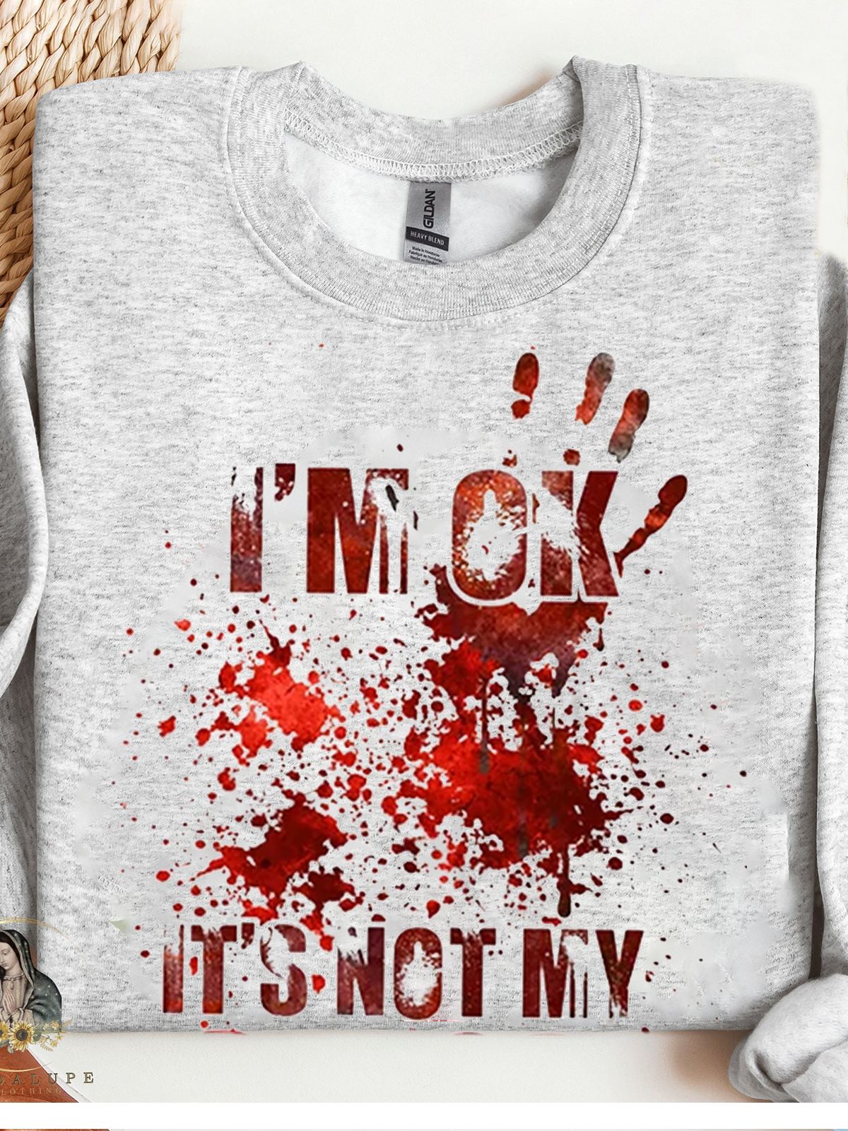 I'M Ok It'S Not My Blood witch Halloween Sweatshirt