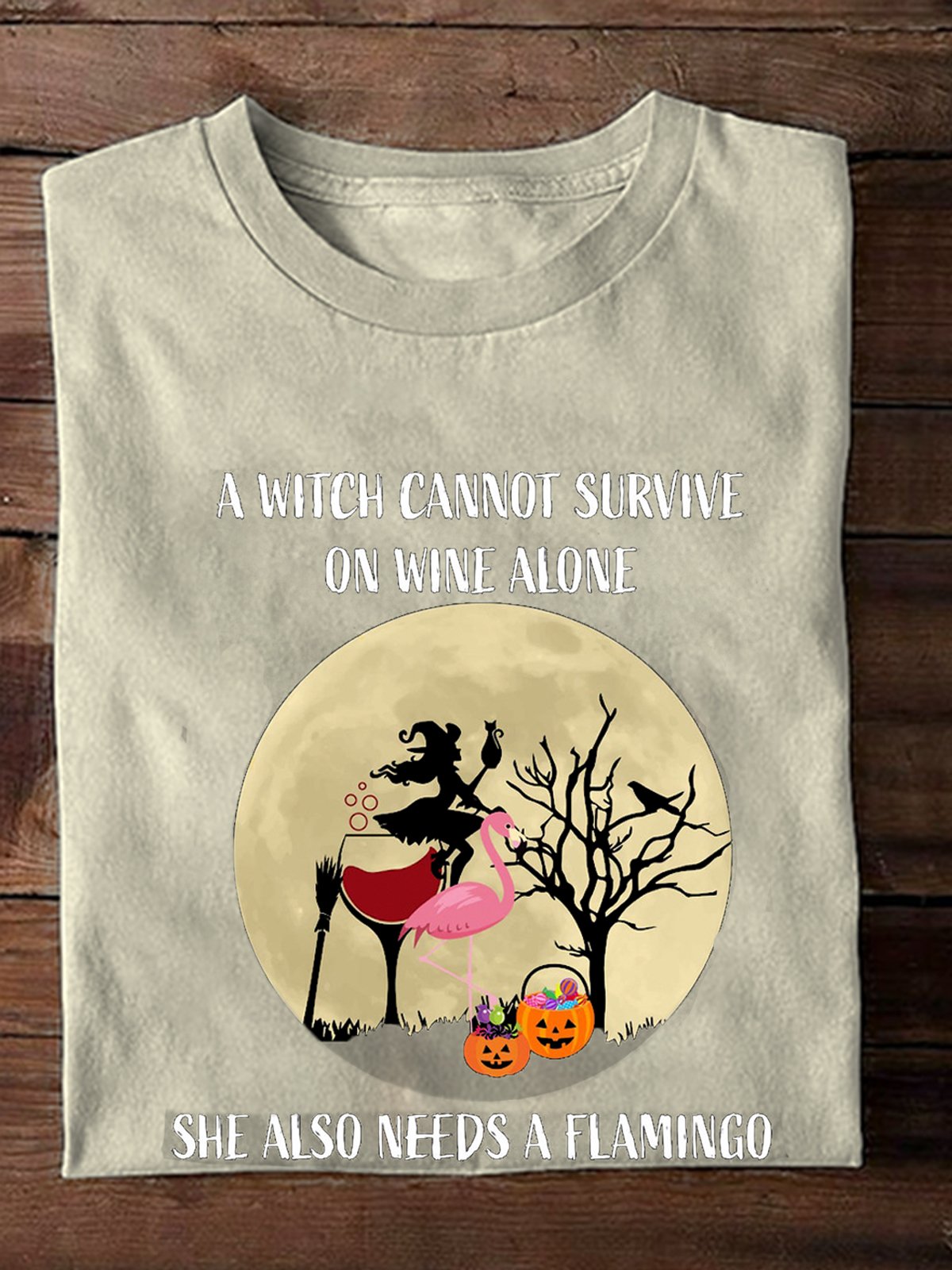 Witch, Wine, Flamingo Halloween Shirt, Halloween Flamingo witch Halloween T-Shirt