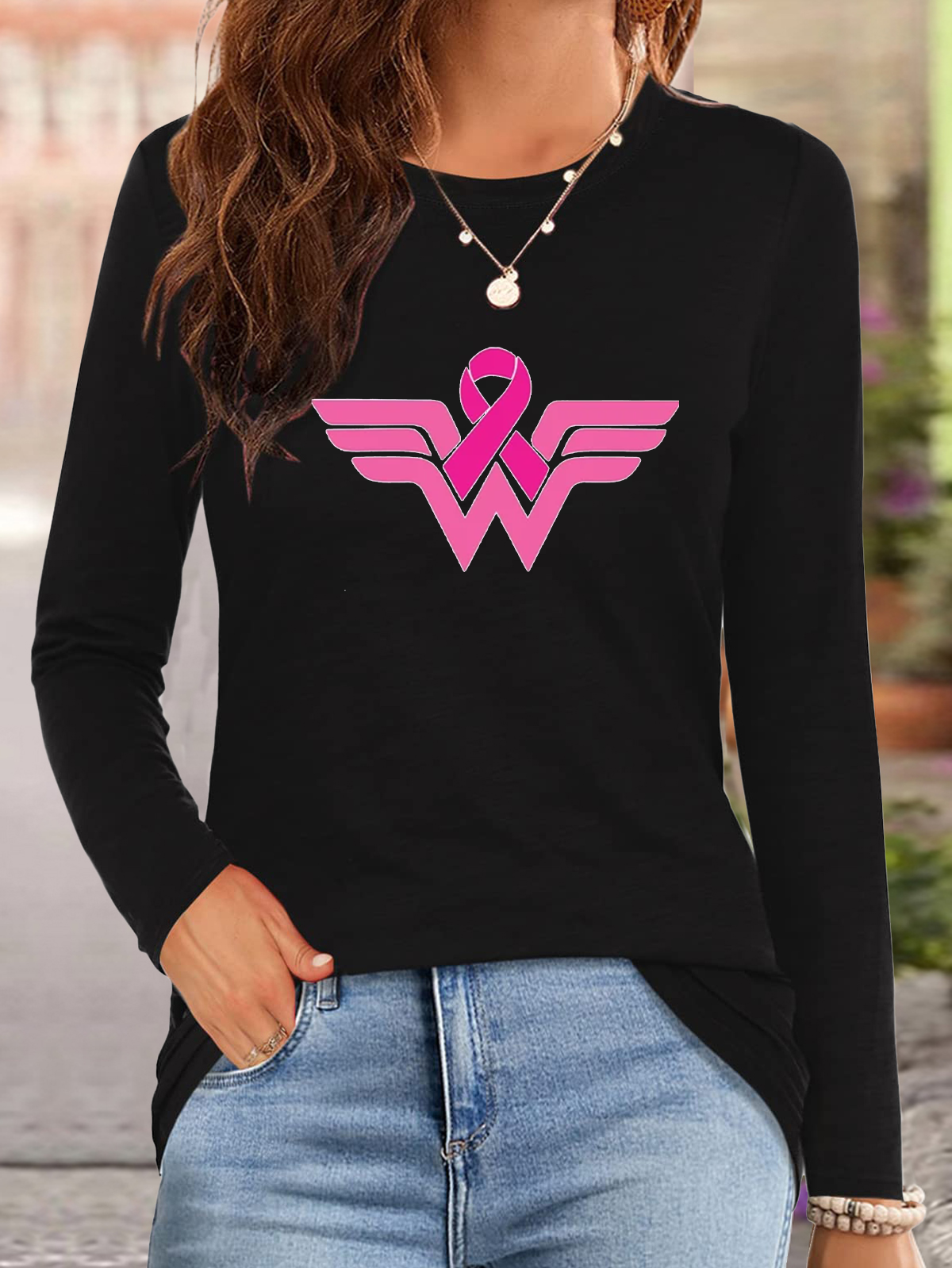 Cancer Ribbon Wonder Breast Cancer T-Shirt