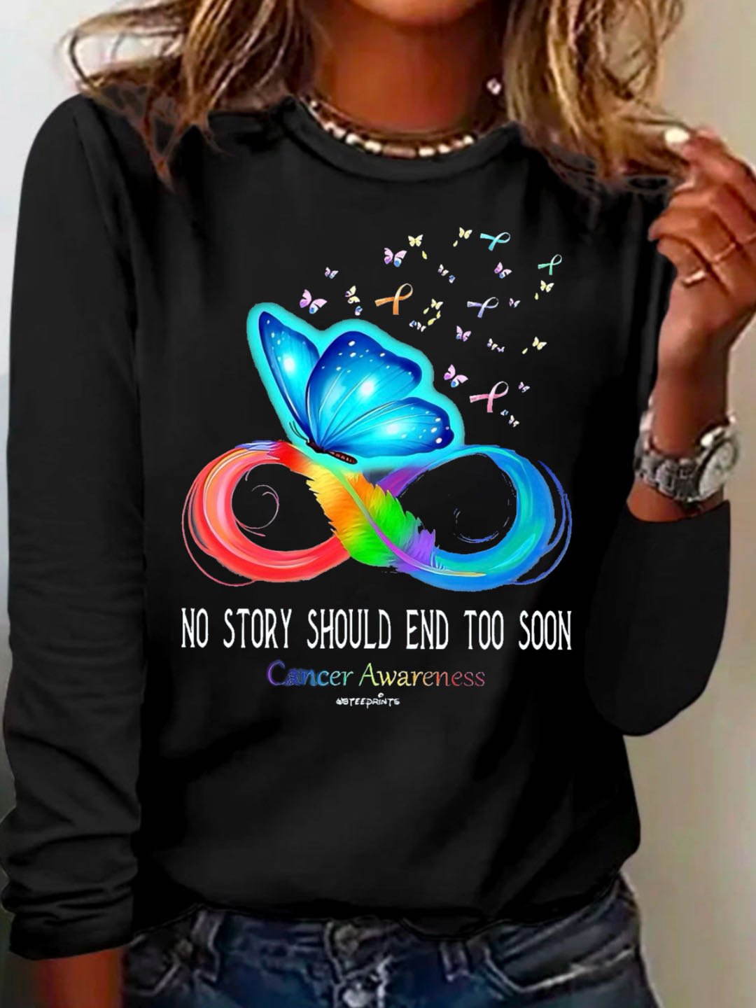 No Story Should End Too Soon - Cancer Awareness  Breast Cancer	Breast Cancer Awareness Month T-Shirt