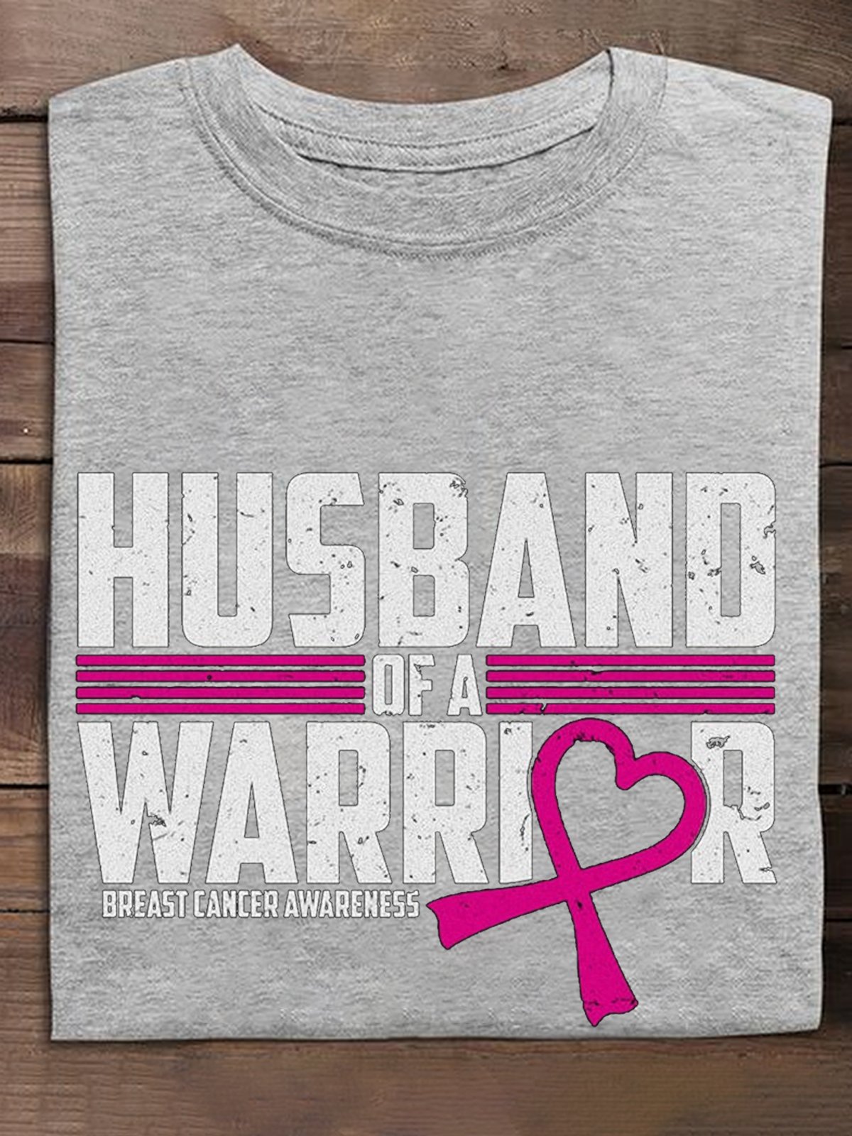 Husband Of A Warrior Breast Cancer Breast Cancer Awareness Month T-Shirt