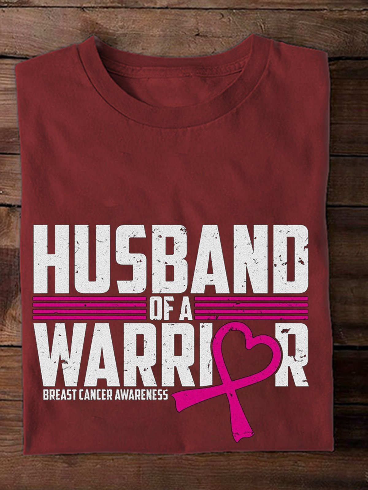 Husband Of A Warrior Breast Cancer Breast Cancer Awareness Month T-Shirt