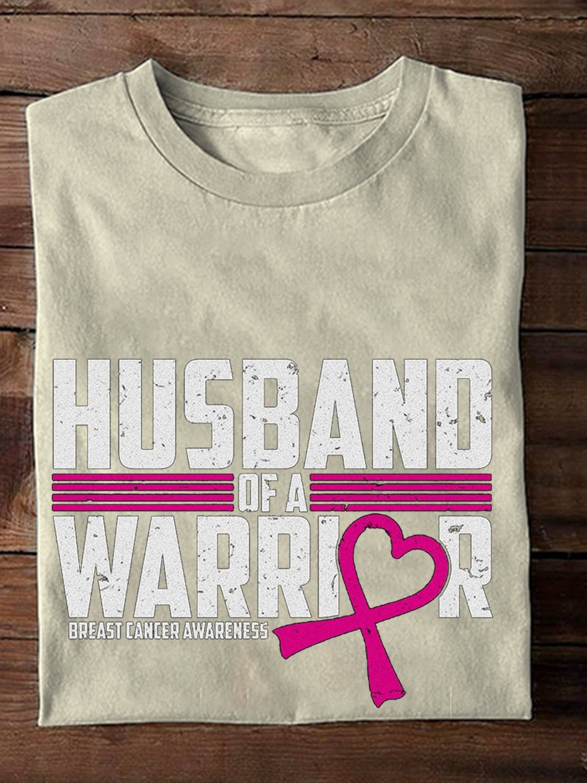 Husband Of A Warrior Breast Cancer Breast Cancer Awareness Month T-Shirt