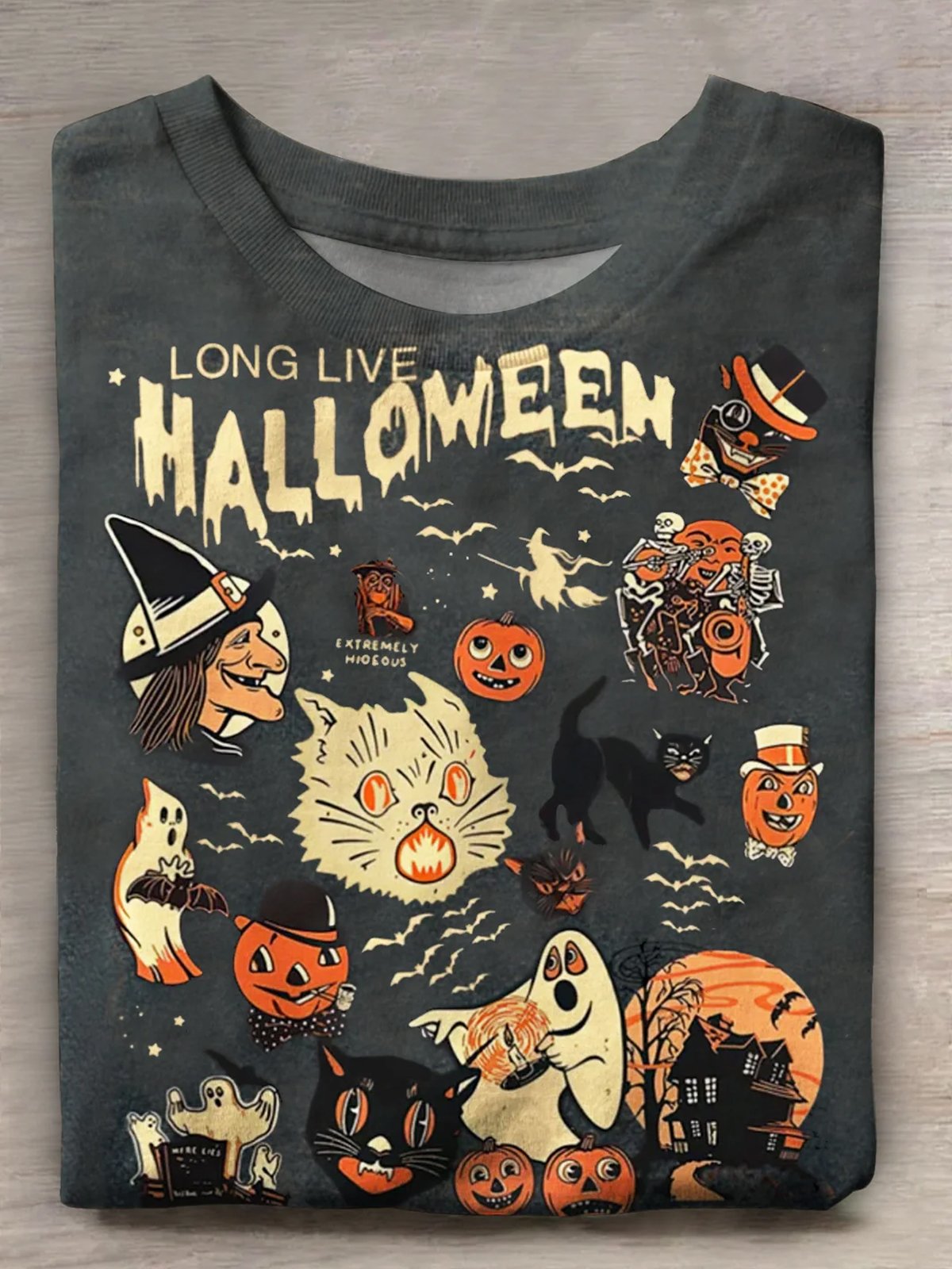 Casual Cotton witch Halloween Sweatshirt