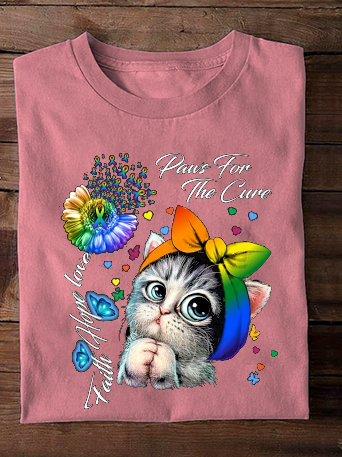 Paws For The Cure Breast Cancer Breast Cancer Awareness Month  T-Shirt