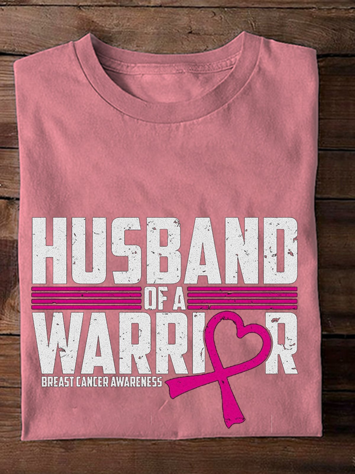 Husband Of A Warrior Breast Cancer Breast Cancer Awareness Month T-Shirt