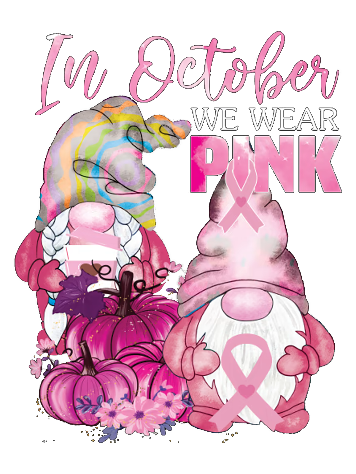 In october we wear pink Breast Cancer Breast Cancer Awareness Month T-Shirt