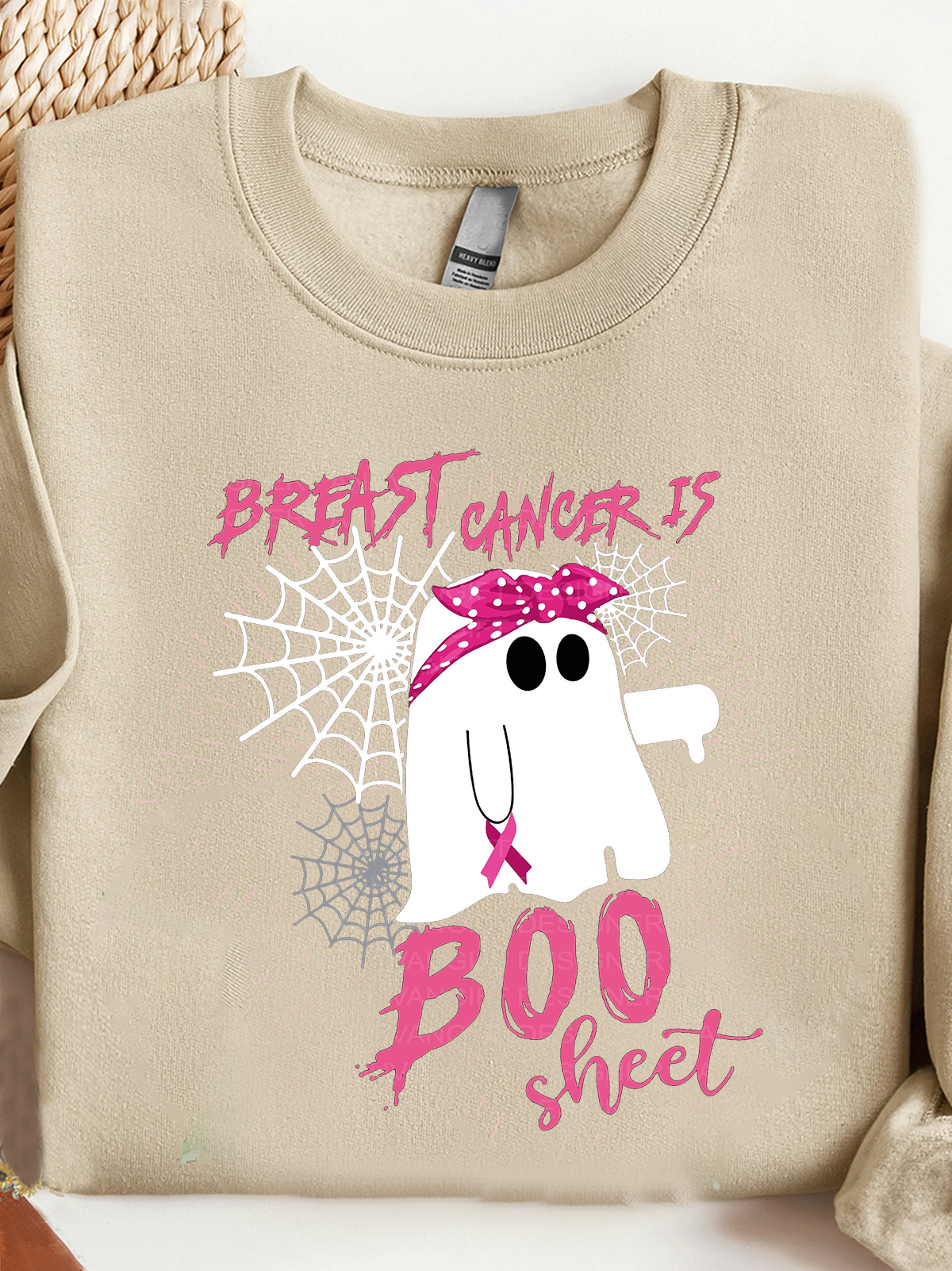 Breast Cancer Is Boo Sheet Breast Cancer Breast Cancer Awareness Month Sweatshirt