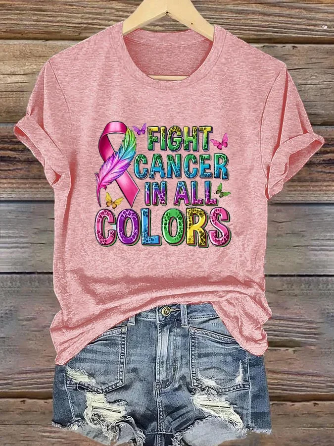 Fight Cancer in All Colors Breast Cancer Breast Cancer Awareness Month T-Shirt