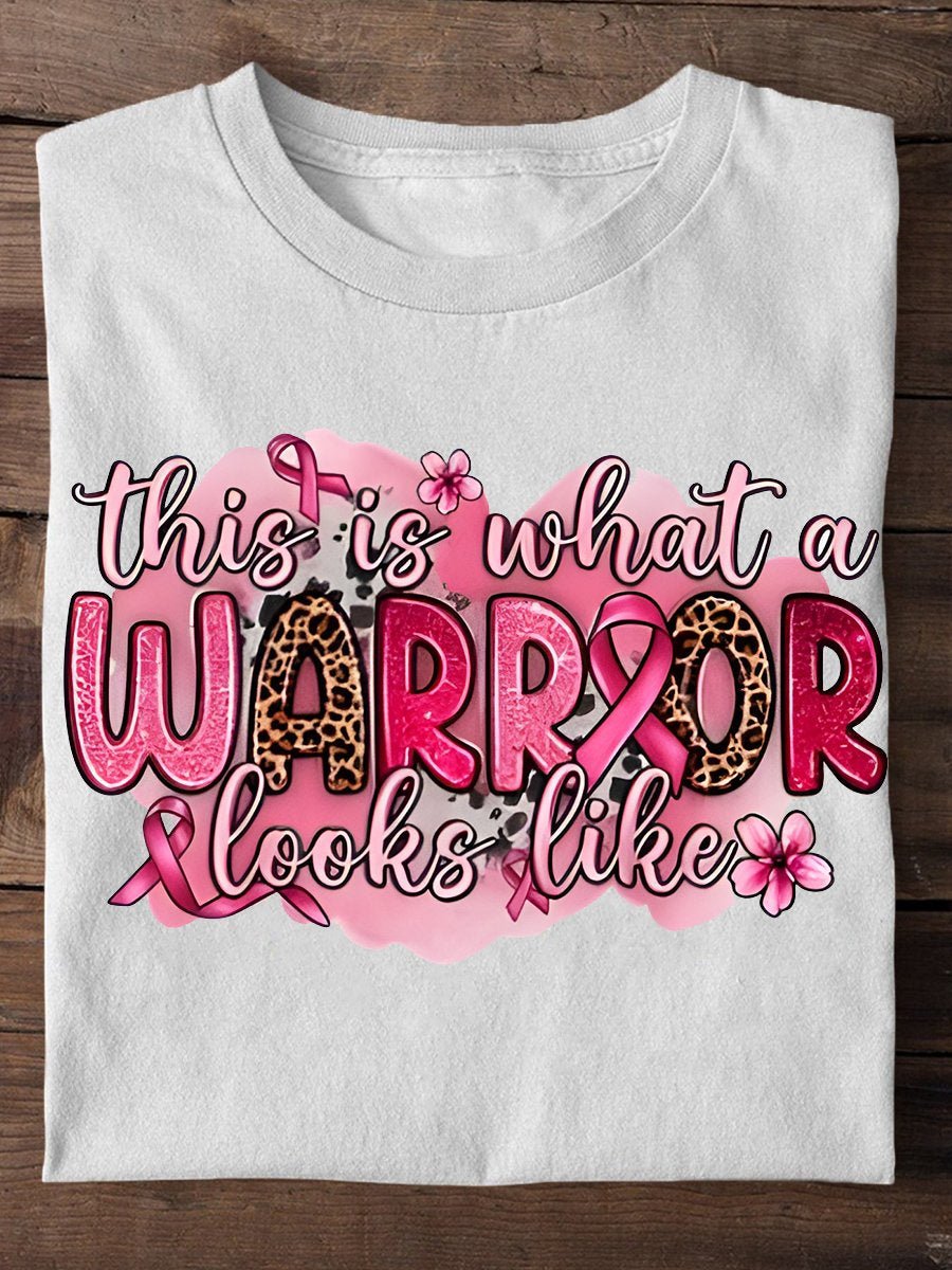 Breast Cancer Awareness This Is What A Warrior Looks Like Breast Cancer Awareness Month T-Shirt