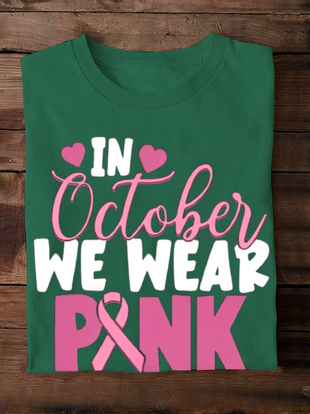 Casual Cotton  Breast Cancer	Breast Cancer Awareness Month Sweatshirt