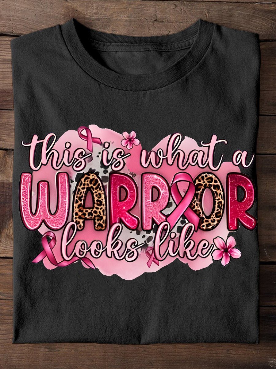 Breast Cancer Awareness This Is What A Warrior Looks Like Breast Cancer Awareness Month T-Shirt