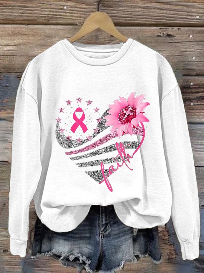 Faith  Breast Cancer Breast Cancer Awareness Month  Sweatshirt