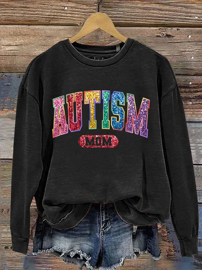 Autism Mom ASD WAAD Autism Awareness Month Sweatshirt