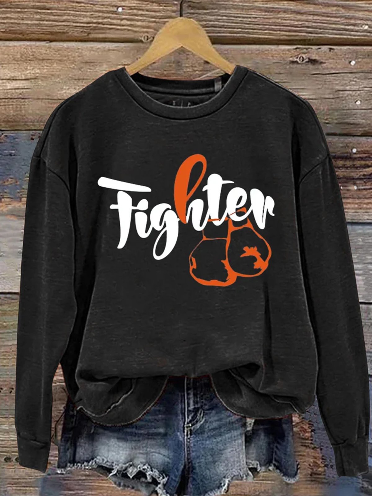 Casual Letter Pattern Cotton  MS	Multiple sclerosis World MS Day Sweatshirt