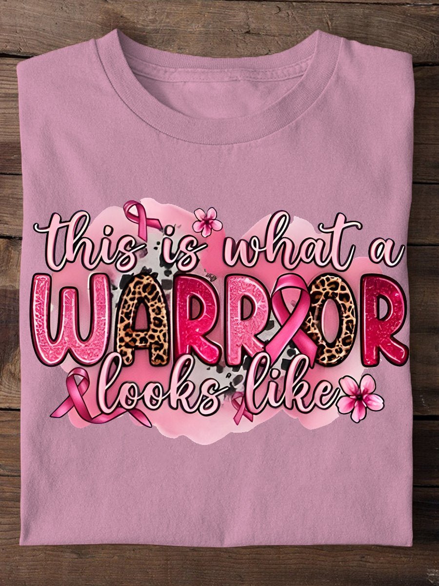 Breast Cancer Awareness This Is What A Warrior Looks Like Breast Cancer Awareness Month T-Shirt