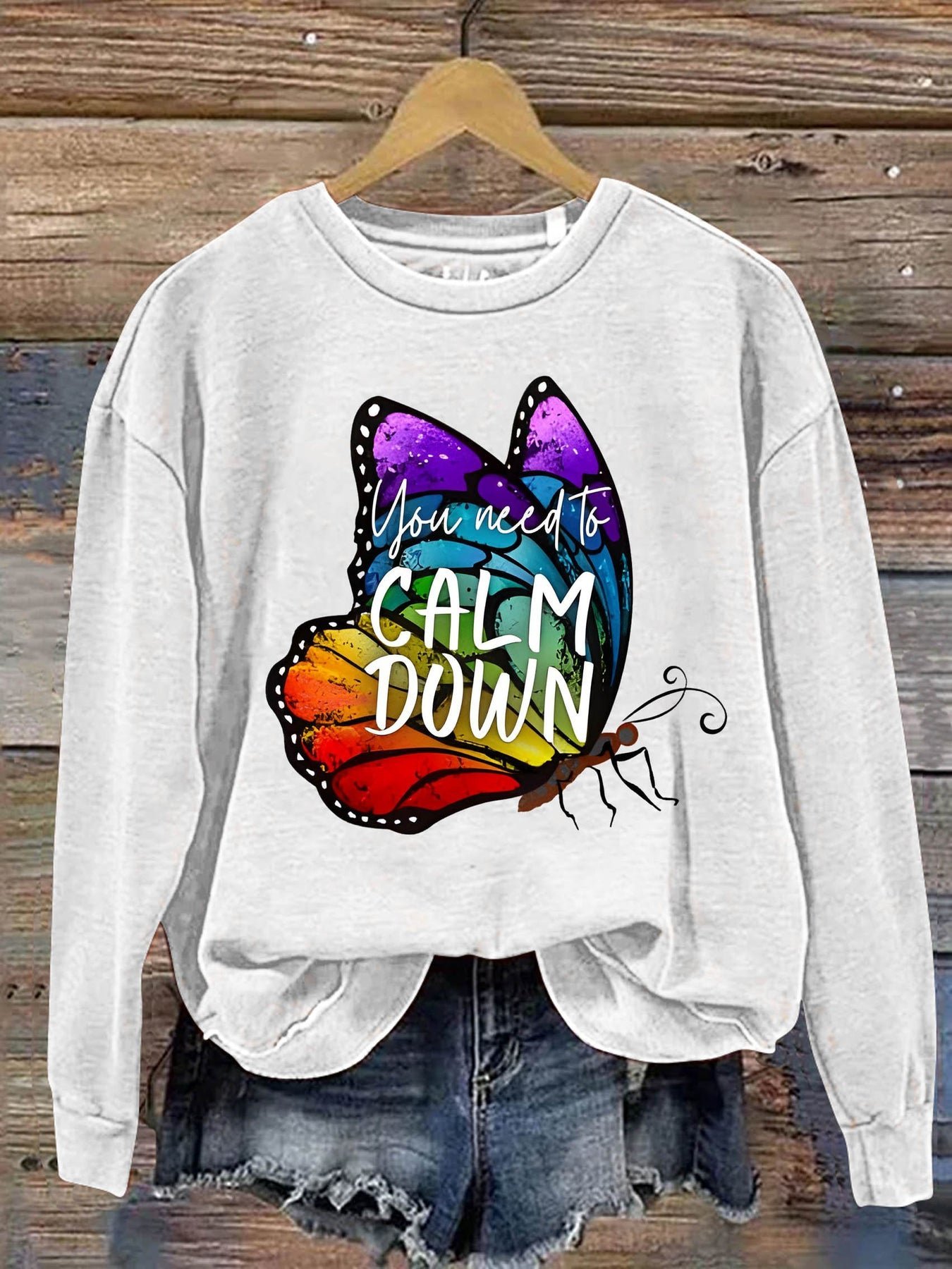 You Need Calm Down MDD GAD  Be Kind Mental Health Month NSPW Sweatshirt