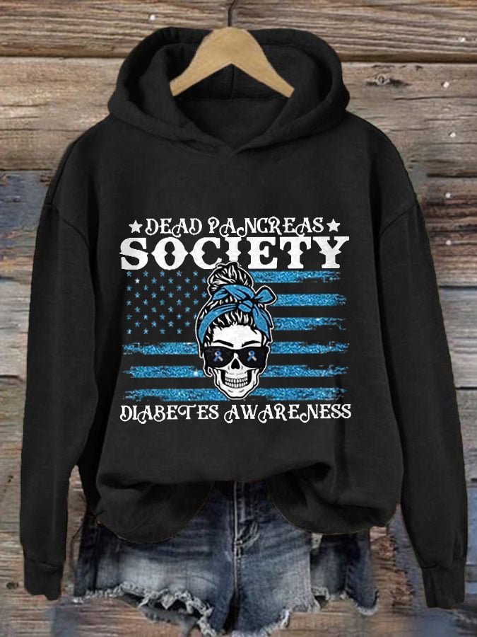 Casual Diabetes Awareness Dead Pancreas Society Diabetes  Hoodie