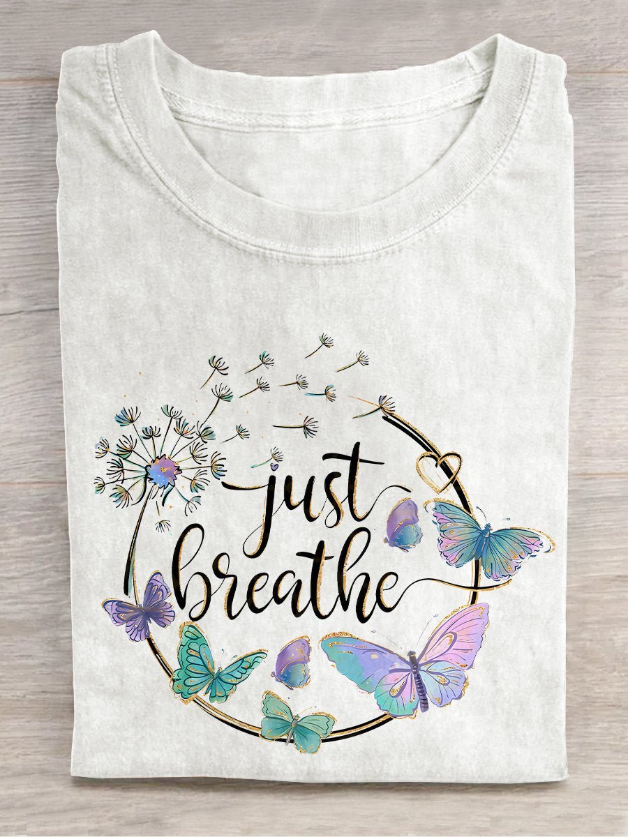 Just Breathe MDD GAD Be Kind Mental Health Month NSPW  T-Shirt