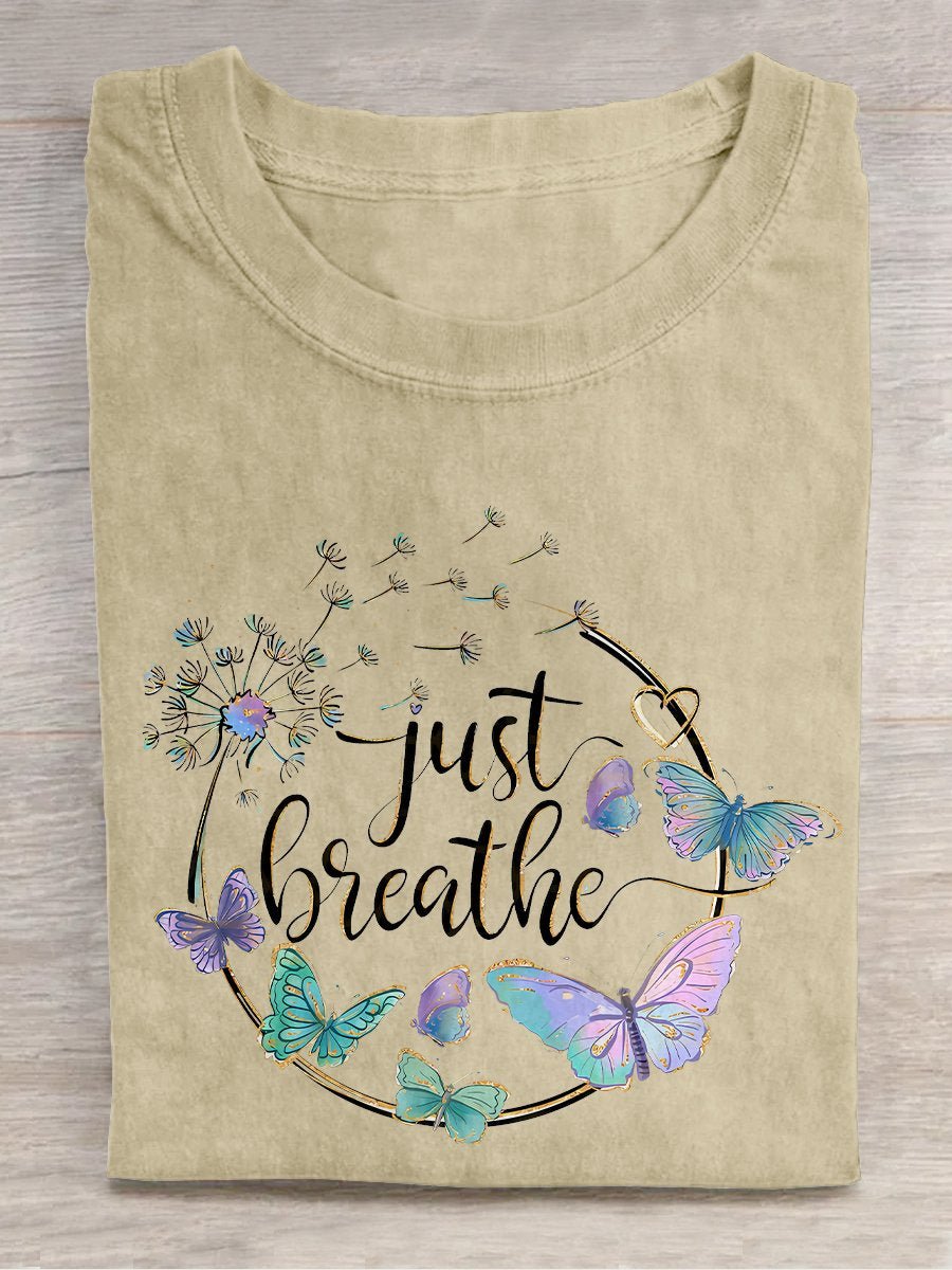 Just Breathe MDD GAD Be Kind Mental Health Month NSPW  T-Shirt