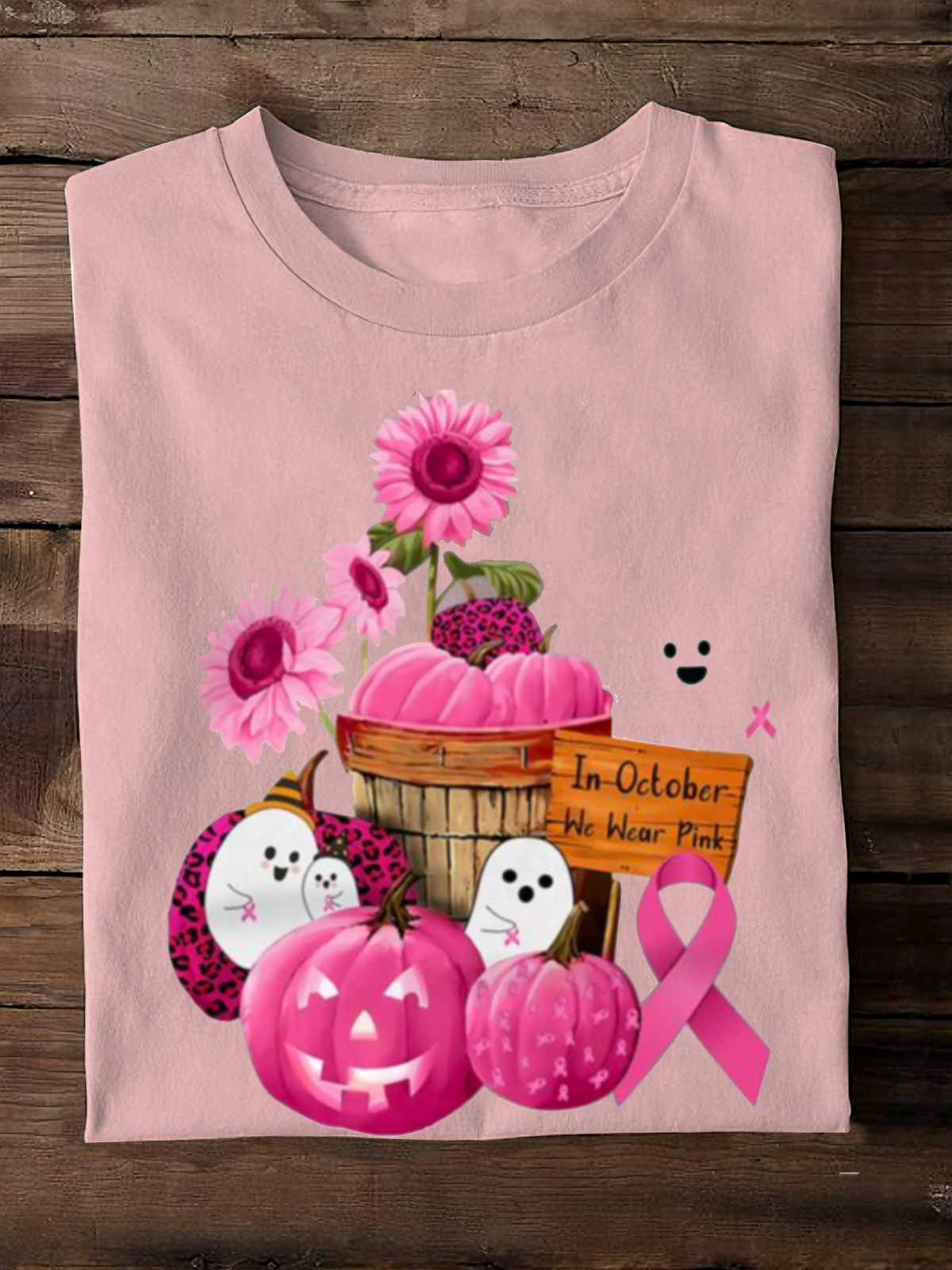 Casual Cotton Breast Cancer	Breast Cancer Awareness Month Sweatshirt