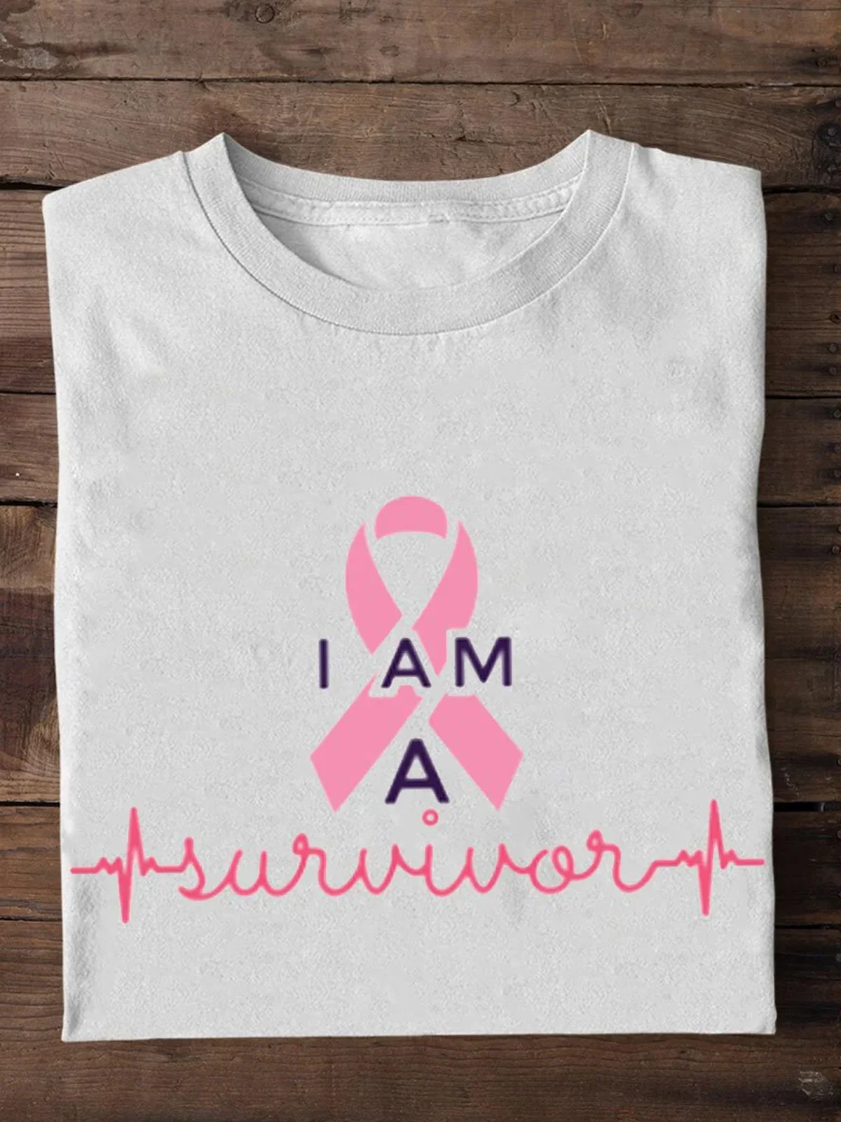 Loose Crew Neck Casual  Breast Cancer	Breast Cancer Awareness Month Sweatshirt